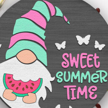 Intra απο ξύλο plywood 3mm-4mm πάχος – Sweet SummerTime, πινακίδα πόρτας με στρώσεις Δίασταση  20x20 cm INTRAFABR-119555154 - Image 2