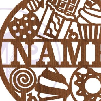 Intra απο ξύλο plywood 3mm-4mm πάχος – Sweet Treats Name Sin Δίασταση  20x20 cm INTRAFABR-85173506 - Image 3