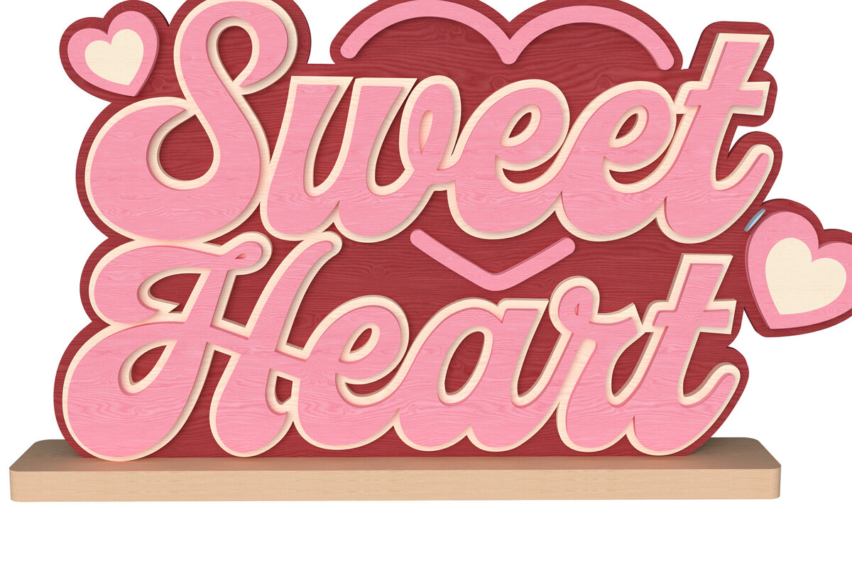 Intra απο ξύλο plywood 3mm-4mm πάχος – Sweetheart Valentine's Cut Laser Δίασταση  20x20 cm INTRAFABR-111741778