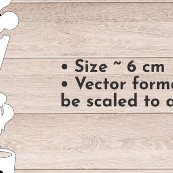 Intra απο ξύλο plywood 3mm-4mm πάχος – Sweets Earrings, Coffee Δίασταση  5x5 cm INTRAFABR-61189203 - Image 2