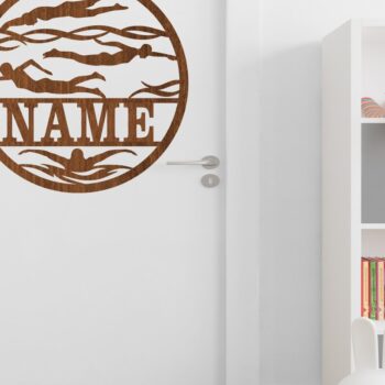 Intra απο ξύλο plywood 3mm-4mm πάχος – Πινακίδα ονόματος κολυμβητή, αρχείο Cut Δίασταση  20x20 cm INTRAFABR-72131127 - Image 2