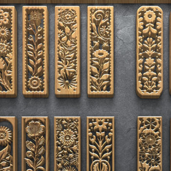 Intra απο ξύλο plywood 3mm-4mm πάχος – Πακέτο πάνελ λέιζερ Swirl Floral Δίασταση 20x20 cm INTRAFABR-124640693 - Image 1