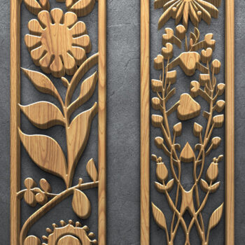 Intra απο ξύλο plywood 3mm-4mm πάχος – Πακέτο πάνελ λέιζερ Swirl Floral Δίασταση 20x20 cm INTRAFABR-124640693 - Image 3