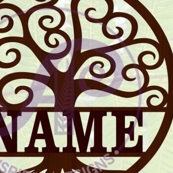 Intra απο ξύλο plywood 3mm-4mm πάχος – Swirl Tree name Sign Δίασταση  40x30 cm INTRAFABR-67421124 - Image 1