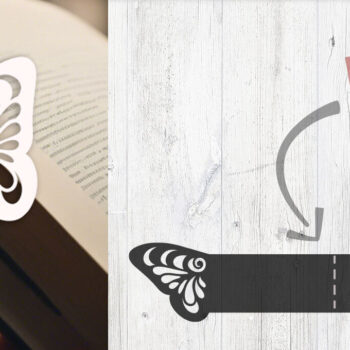 Intra απο ξύλο plywood 3mm-4mm πάχος – Σελιδοδείκτης Swirly Butterfly Δίασταση  20x20 cm INTRAFABR-100322193 - Image 1