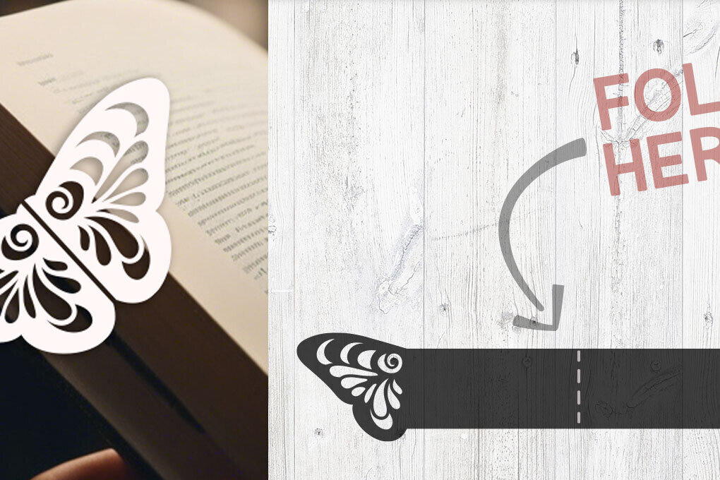 Intra απο ξύλο plywood 3mm-4mm πάχος – Σελιδοδείκτης Swirly Butterfly Δίασταση  20x20 cm INTRAFABR-100322193