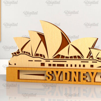 Intra απο ξύλο plywood 3mm-4mm πάχος – Sydney Landmark Δίασταση  20x20 cm INTRAFABR-99194080 - Image 1