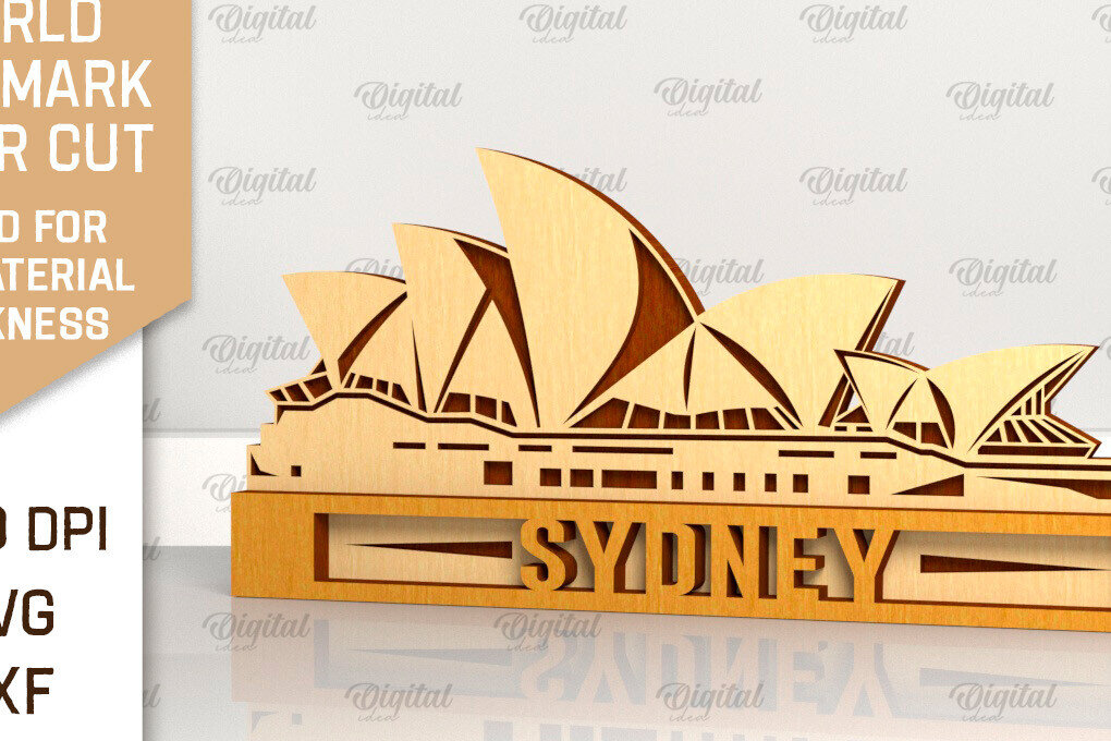 Intra απο ξύλο plywood 3mm-4mm πάχος – Sydney Landmark Δίασταση  20x20 cm INTRAFABR-99194080