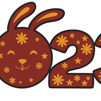 Intra απο ξύλο plywood 3mm-4mm πάχος – SYMBOL 2023 RABBIT Cut πρότυπο Πρωτοχρονιάς Δίασταση  20x20 cm INTRAFABR-45888010 - Image 7