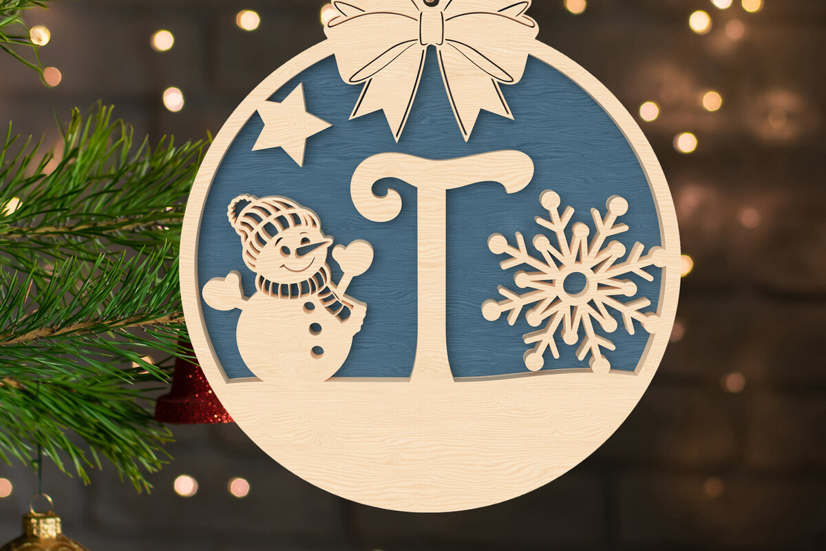 Intra απο ξύλο plywood 3mm-4mm πάχος – T Αρχικό Χριστουγεννιάτικο Στολίδι Δίασταση  20x20 cm INTRAFABR-107430478