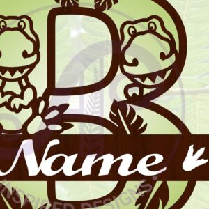 Intra απο ξύλο plywood 3mm-4mm πάχος – T Rex Κεφαλαίο γράμμα B Αποκοπή αρχείου Δίασταση  20x20 cm INTRAFABR-69213168