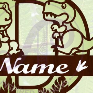 Intra απο ξύλο plywood 3mm-4mm πάχος – T Rex Κεφαλαίο γράμμα D Αποκοπή αρχείου Δίασταση  20x20 cm INTRAFABR-69213197