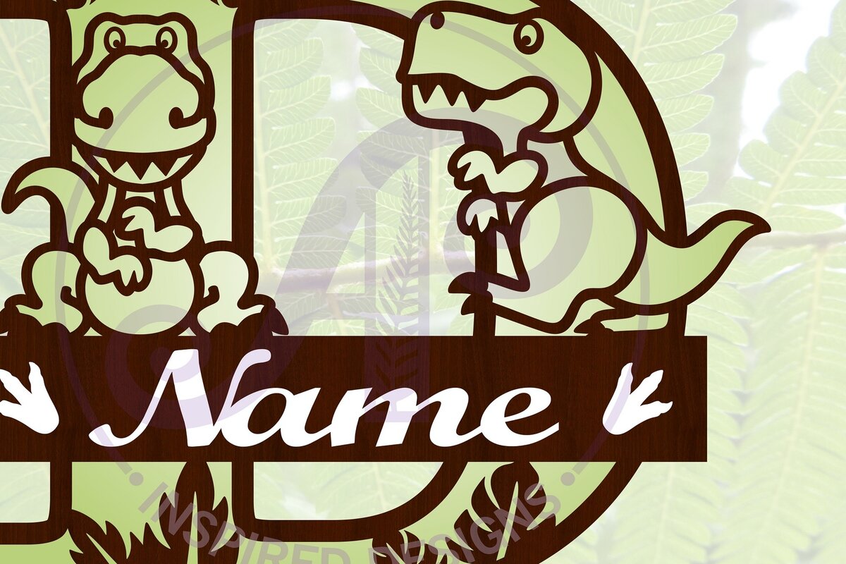 Intra απο ξύλο plywood 3mm-4mm πάχος – T Rex Κεφαλαίο γράμμα D Αποκοπή αρχείου Δίασταση  20x20 cm INTRAFABR-69213197