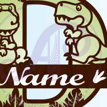 Intra απο ξύλο plywood 3mm-4mm πάχος – T Rex Κεφαλαίο γράμμα D Αποκοπή αρχείου Δίασταση  20x20 cm INTRAFABR-69213197 - Image 3