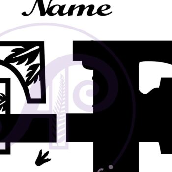 Intra απο ξύλο plywood 3mm-4mm πάχος – T Rex Κεφαλαίο γράμμα F Αποκοπή αρχείου Δίασταση 20x20 cm INTRAFABR-69213229 - Image 2