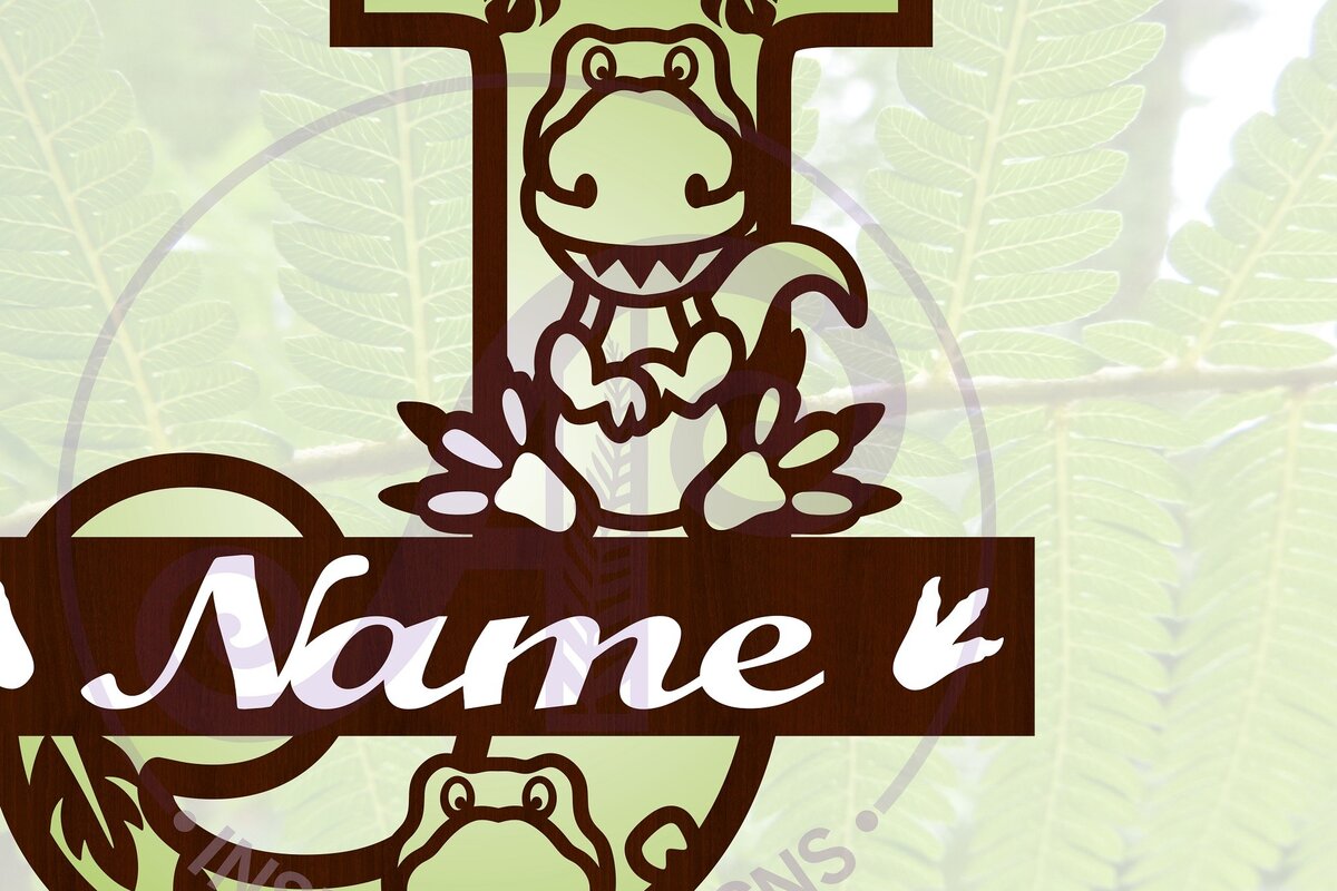 Intra απο ξύλο plywood 3mm-4mm πάχος – T Rex κεφαλαίο γράμμα J Αποκοπή αρχείου Δίασταση  20x20 cm INTRAFABR-69213316