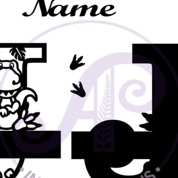 Intra απο ξύλο plywood 3mm-4mm πάχος – T Rex κεφαλαίο γράμμα J Αποκοπή αρχείου Δίασταση  20x20 cm INTRAFABR-69213316 - Image 2