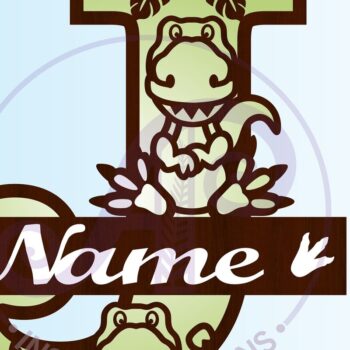 Intra απο ξύλο plywood 3mm-4mm πάχος – T Rex κεφαλαίο γράμμα J Αποκοπή αρχείου Δίασταση  20x20 cm INTRAFABR-69213316 - Image 3