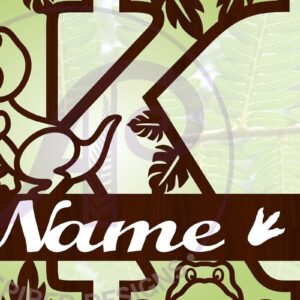 Intra απο ξύλο plywood 3mm-4mm πάχος – T Rex Κεφαλαίο γράμμα K Αποκοπή αρχείου Δίασταση  20x20 cm INTRAFABR-69213357