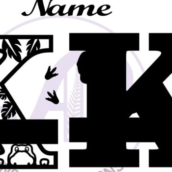 Intra απο ξύλο plywood 3mm-4mm πάχος – T Rex Κεφαλαίο γράμμα K Αποκοπή αρχείου Δίασταση  20x20 cm INTRAFABR-69213357 - Image 2