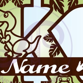 Intra απο ξύλο plywood 3mm-4mm πάχος – T Rex Κεφαλαίο γράμμα K Αποκοπή αρχείου Δίασταση  20x20 cm INTRAFABR-69213357 - Image 3