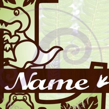 Intra απο ξύλο plywood 3mm-4mm πάχος – T Rex Κεφαλαίο γράμμα L Αποκοπή αρχείου Δίασταση  20x20 cm INTRAFABR-69213381 - Image 1