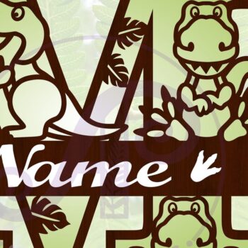 Intra απο ξύλο plywood 3mm-4mm πάχος – T Rex Κεφαλαίο γράμμα M Αποκοπή αρχείου Δίασταση  20x20 cm INTRAFABR-69213394 - Image 1