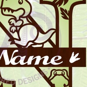 Intra απο ξύλο plywood 3mm-4mm πάχος – T Rex Κεφαλαίο γράμμα N Αποκοπή αρχείου Δίασταση  20x20 cm INTRAFABR-69213665