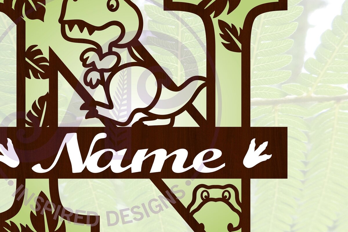 Intra απο ξύλο plywood 3mm-4mm πάχος – T Rex Κεφαλαίο γράμμα N Αποκοπή αρχείου Δίασταση  20x20 cm INTRAFABR-69213665