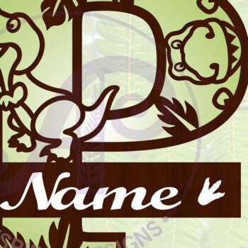 Intra απο ξύλο plywood 3mm-4mm πάχος – T Rex Κεφαλαίο γράμμα P Αποκοπή αρχείου Δίασταση  20x20 cm INTRAFABR-69213694 - Image 1