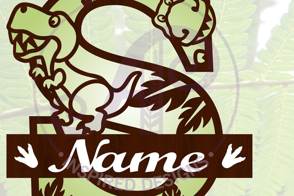 Intra απο ξύλο plywood 3mm-4mm πάχος – T Rex Κεφαλαίο γράμμα S Αποκοπή αρχείου Δίασταση  20x20 cm INTRAFABR-69213764