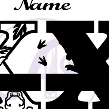 Intra απο ξύλο plywood 3mm-4mm πάχος – T Rex Κεφαλαίο γράμμα X Αποκοπή αρχείου Δίασταση 20x20 cm INTRAFABR-69213858 - Image 2