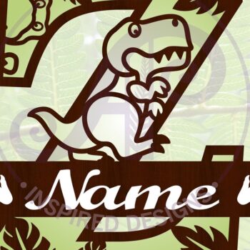 Intra απο ξύλο plywood 3mm-4mm πάχος – T Rex Κεφαλαίο γράμμα Z Αποκοπή αρχείου Δίασταση 20x20 cm INTRAFABR-69213915 - Image 1