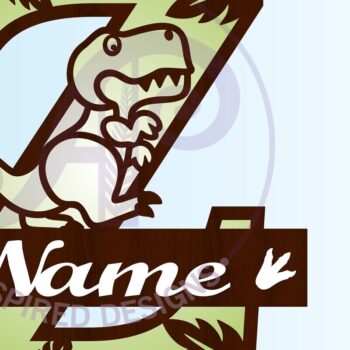 Intra απο ξύλο plywood 3mm-4mm πάχος – T Rex Κεφαλαίο γράμμα Z Αποκοπή αρχείου Δίασταση 20x20 cm INTRAFABR-69213915 - Image 3