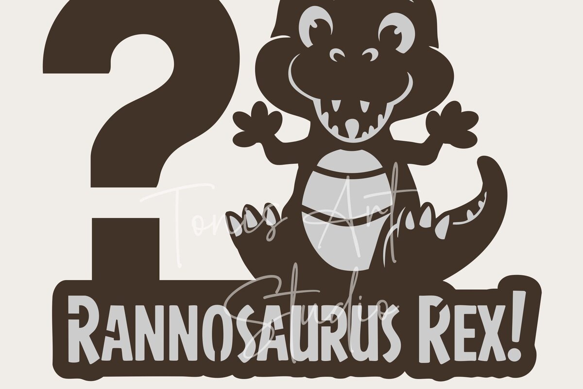 Intra απο ξύλο plywood 3mm-4mm πάχος – T-Rex Dinosaur Birthday Cake Topper Δίασταση  20x20 cm INTRAFABR-117428073