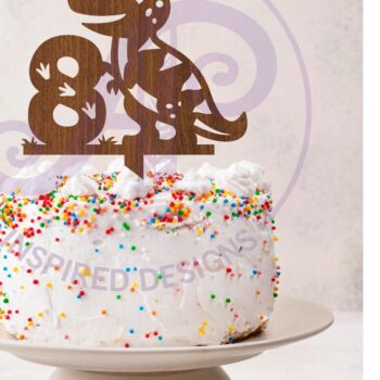 Intra απο ξύλο plywood 3mm-4mm πάχος – T Rex Dinosaur Number Cake Toppers X 10 Δίασταση 20x20 cm INTRAFABR-102925661 - Image 3