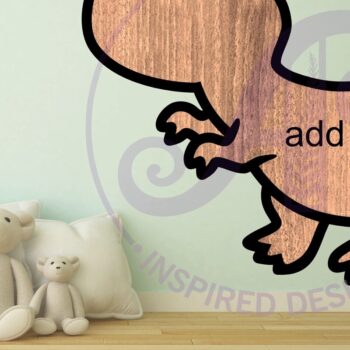 Intra απο ξύλο plywood 3mm-4mm πάχος – Σημάδι δύο επιπέδων περίγραμμα δεινοσαύρων T Rex Δίασταση  20x20 cm INTRAFABR-110796533 - Image 3