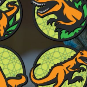 Intra απο ξύλο plywood 3mm-4mm πάχος – T-rex Layer 3D στρογγυλή δέσμη διακόσμησης τοίχου Δίασταση  40x30 cm INTRAFABR-35807886