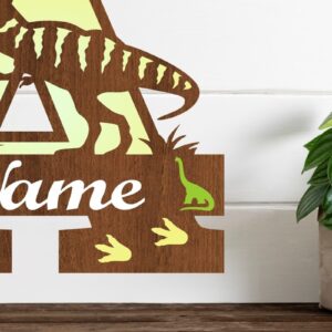 Intra απο ξύλο plywood 3mm-4mm πάχος – Μονόγραμμα T Rex κεφαλαίο γράμμα σε αρχείο Δίασταση  20x20 cm INTRAFABR-74812279