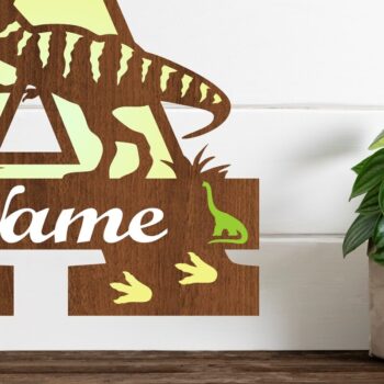 Intra απο ξύλο plywood 3mm-4mm πάχος – Μονόγραμμα T Rex κεφαλαίο γράμμα σε αρχείο Δίασταση  20x20 cm INTRAFABR-74812279 - Image 1