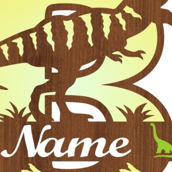 Intra απο ξύλο plywood 3mm-4mm πάχος – Μονόγραμμα T Rex με κεφαλαίο γράμμα B Αρχείο Δίασταση  20x20 cm INTRAFABR-74812297 - Image 3