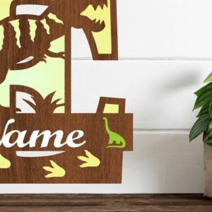 Intra απο ξύλο plywood 3mm-4mm πάχος – T Rex Monogram Capital Letter E Αρχείο Δίασταση  20x20 cm INTRAFABR-74812346