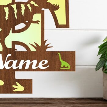 Intra απο ξύλο plywood 3mm-4mm πάχος – T Rex Μονόγραμμα κεφαλαίο γράμμα F Αρχείο Δίασταση  20x20 cm INTRAFABR-74812366 - Image 1