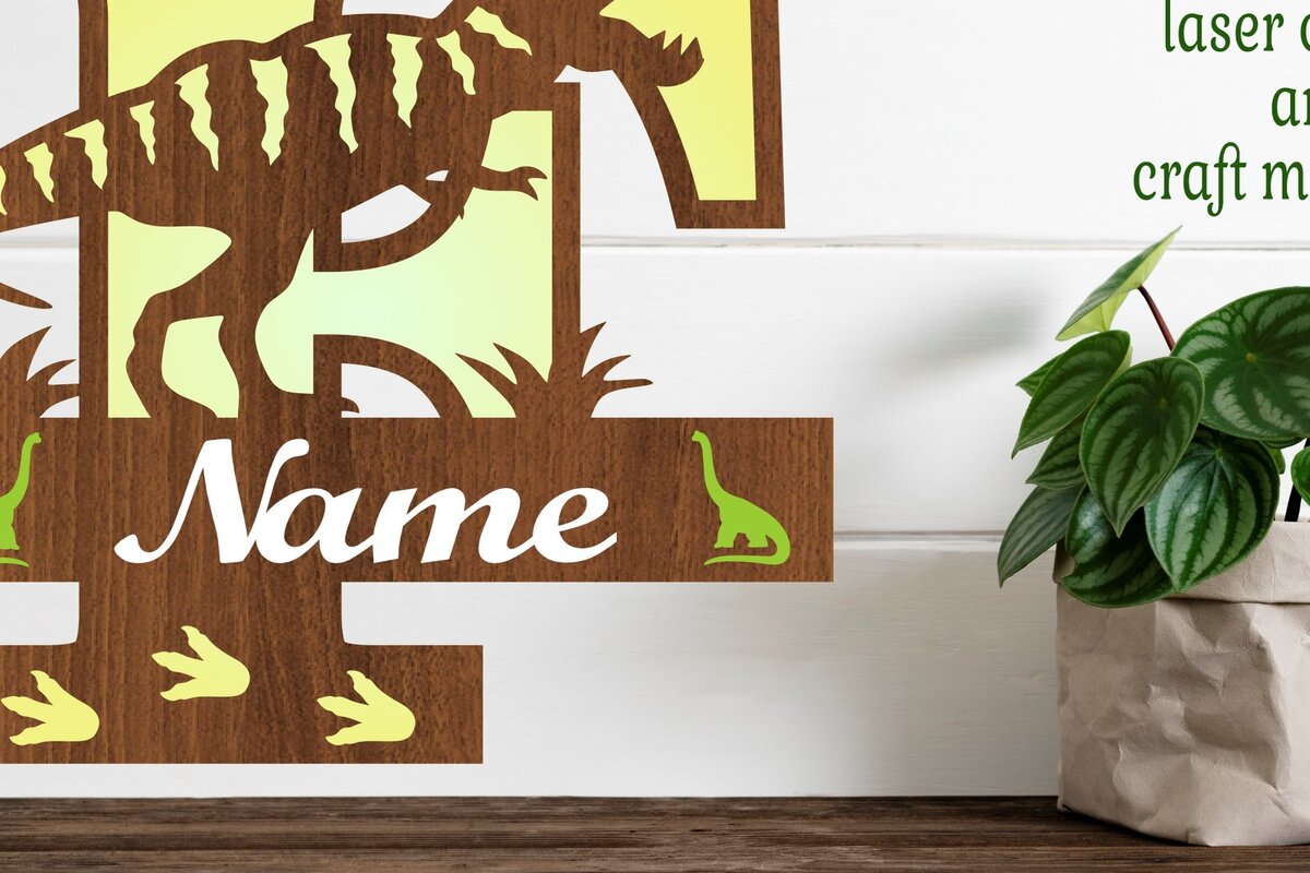 Intra απο ξύλο plywood 3mm-4mm πάχος – T Rex Μονόγραμμα κεφαλαίο γράμμα F Αρχείο Δίασταση  20x20 cm INTRAFABR-74812366