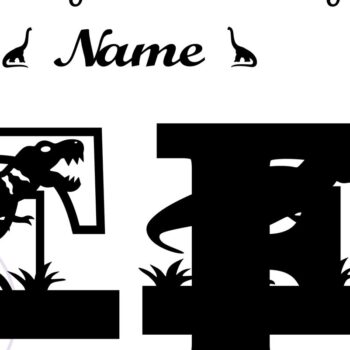 Intra απο ξύλο plywood 3mm-4mm πάχος – T Rex Μονόγραμμα κεφαλαίο γράμμα F Αρχείο Δίασταση  20x20 cm INTRAFABR-74812366 - Image 2