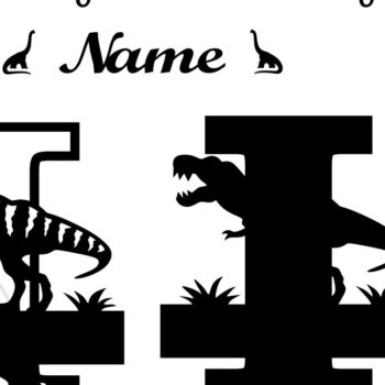 Intra απο ξύλο plywood 3mm-4mm πάχος – Μονόγραμμα T Rex με κεφαλαίο γράμμα I Αρχείο Δίασταση  20x20 cm INTRAFABR-74812435 - Image 2