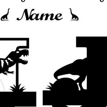 Intra απο ξύλο plywood 3mm-4mm πάχος – T Rex Μονόγραμμα με κεφαλαίο γράμμα J Αρχείο Δίασταση  20x20 cm INTRAFABR-74812454 - Image 2