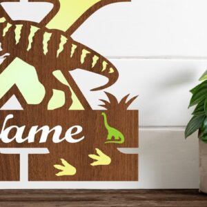 Intra απο ξύλο plywood 3mm-4mm πάχος – T Rex Μονόγραμμα με κεφαλαίο γράμμα K Αρχείο Δίασταση  20x20 cm INTRAFABR-74812487