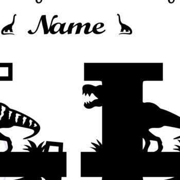 Intra απο ξύλο plywood 3mm-4mm πάχος – T Rex Μονόγραμμα κεφαλαίο γράμμα L Αρχείο Δίασταση  20x20 cm INTRAFABR-74812513 - Image 2