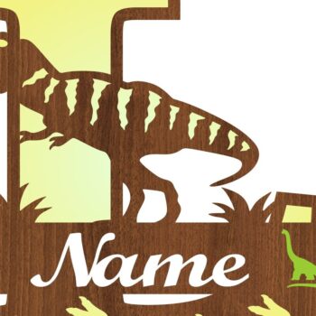 Intra απο ξύλο plywood 3mm-4mm πάχος – T Rex Μονόγραμμα κεφαλαίο γράμμα L Αρχείο Δίασταση  20x20 cm INTRAFABR-74812513 - Image 3